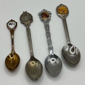 Silver and Gold Collectible Spoons Set